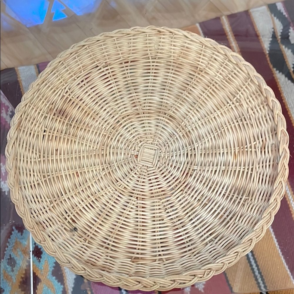 Round Handwoven Basket Tray